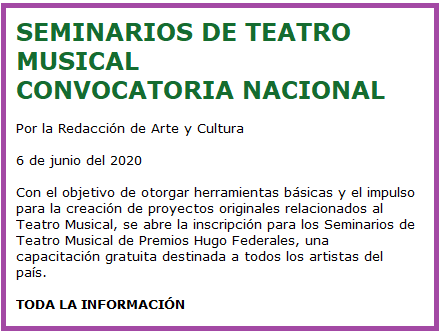 SEMINARIO TEATRAL MUSICAL